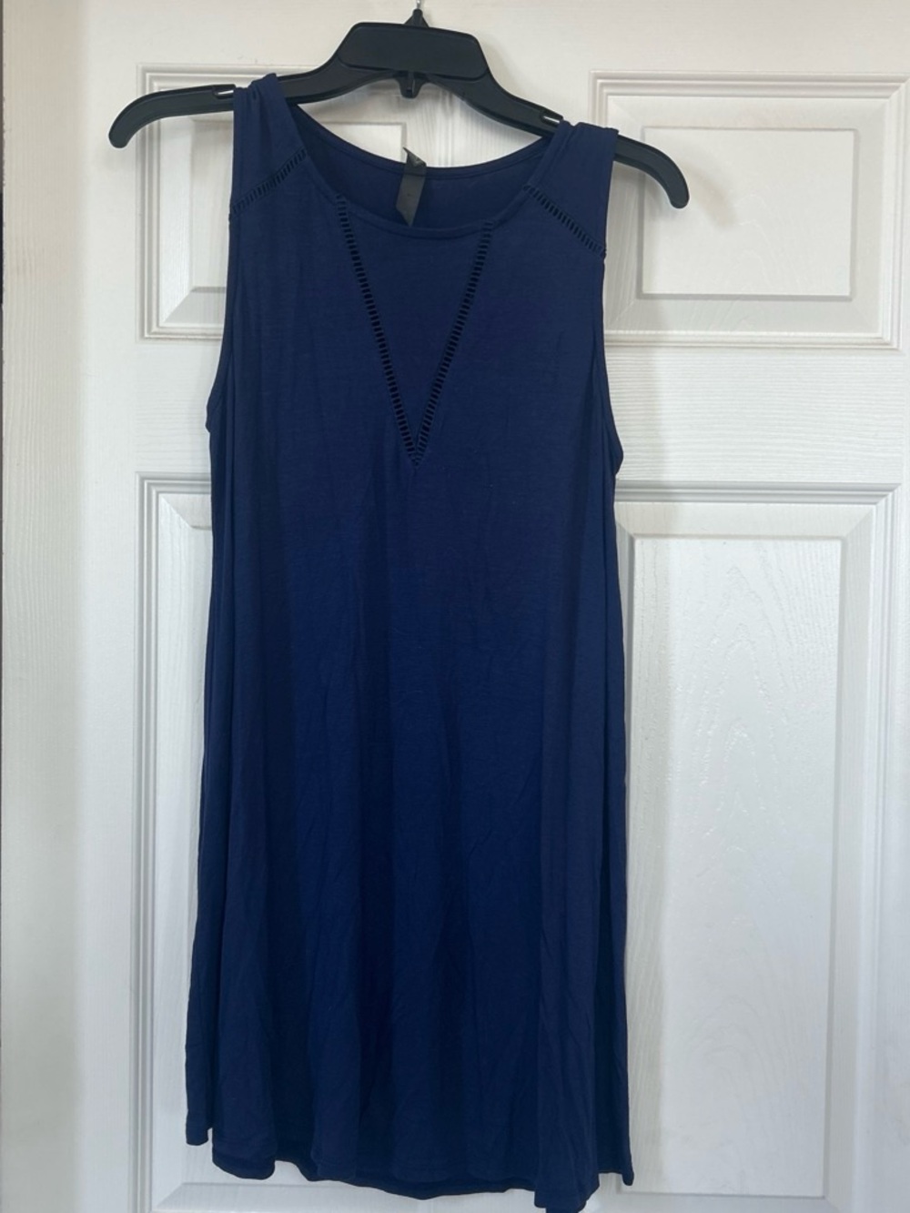 Alya Navy Blue Sleeveless Shift Dress